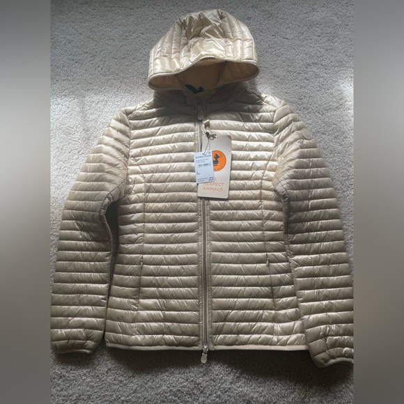 Save The Duck Alexa Shiny Hooded Puffer Jacket Size 0 (XS) - Picture 5 of 10